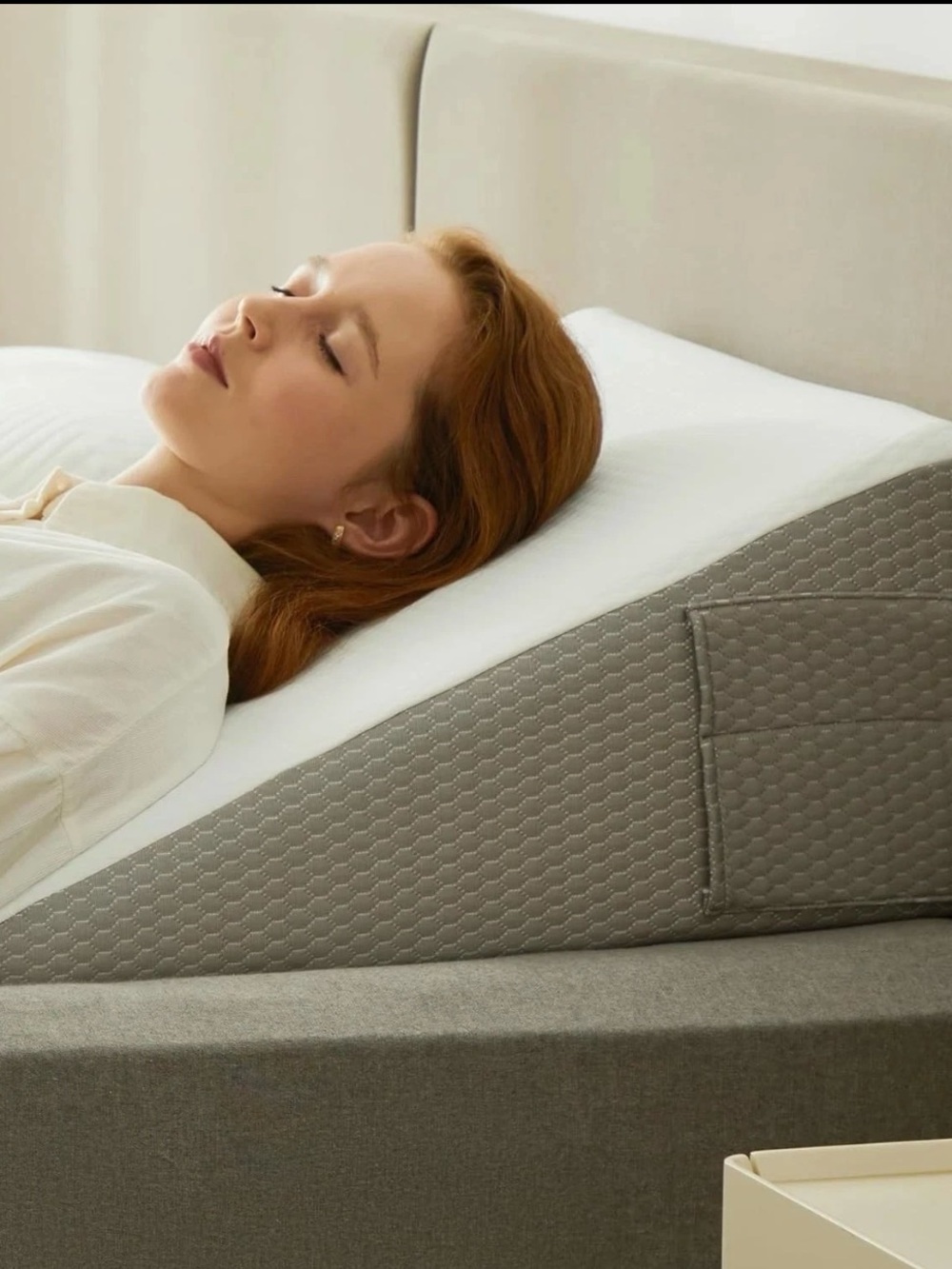 Adjustable Incline Bed Wedge Pillow - Gray